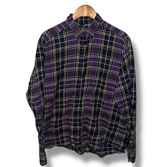 Eton Contemporary Purple BD Dress Shirt Size XL 17 - Picture 1 of 6